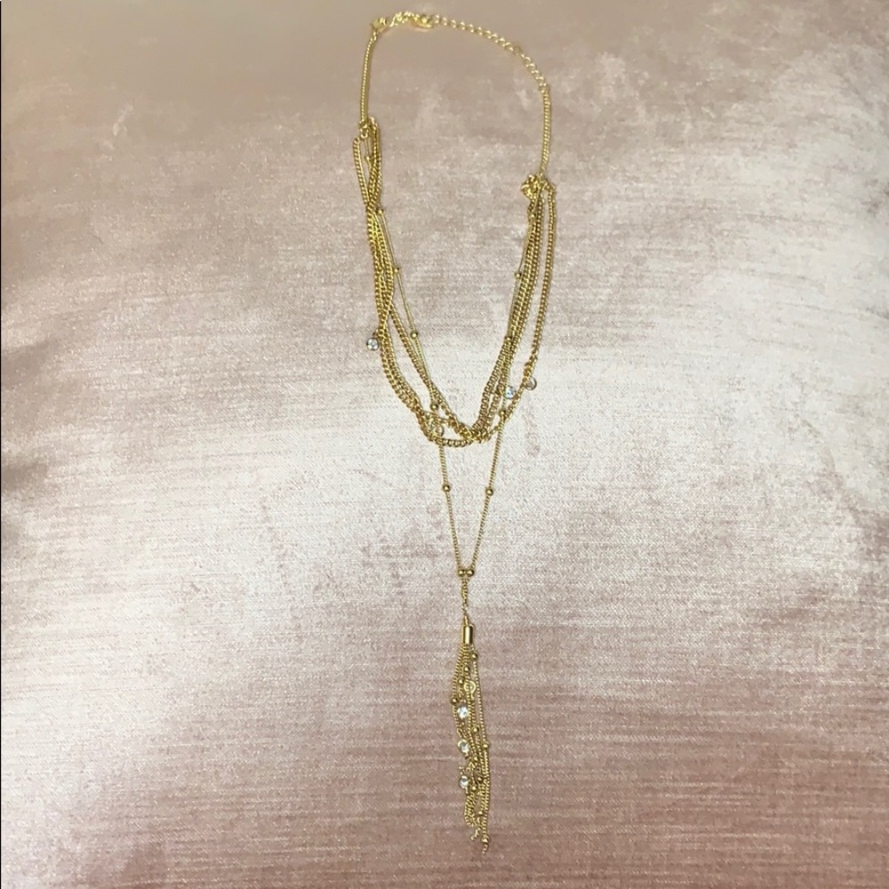 NWOT Ettika | Layered Tassel 18k Plated Necklace - Picture 4 of 7